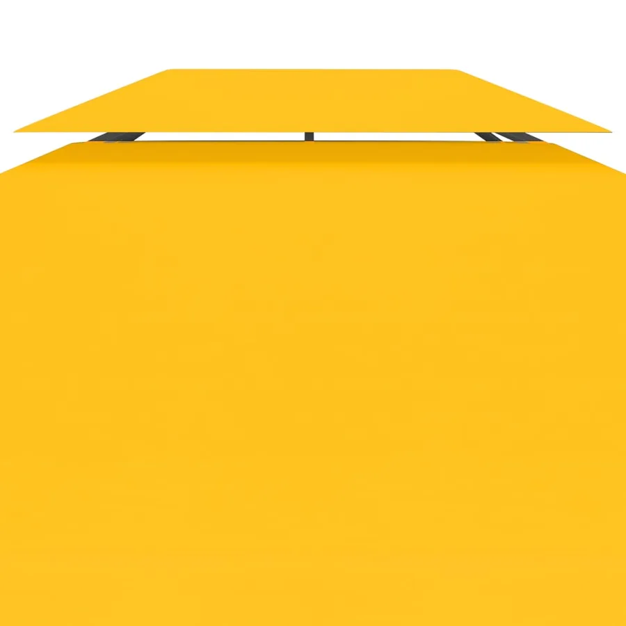 Toile de toit de belvédère 2 niveaux 310 g/m² 4x3 m Jaune - 5