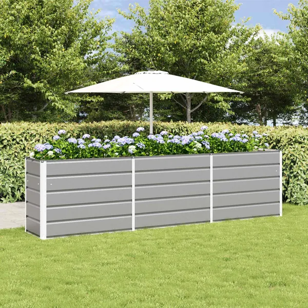 Jardinière Gris clair 290 x 50 x 75 cm Acier galvanisé