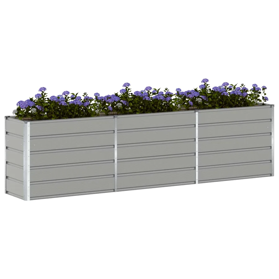 Jardinière Gris clair 290 x 50 x 75 cm Acier galvanisé - 3