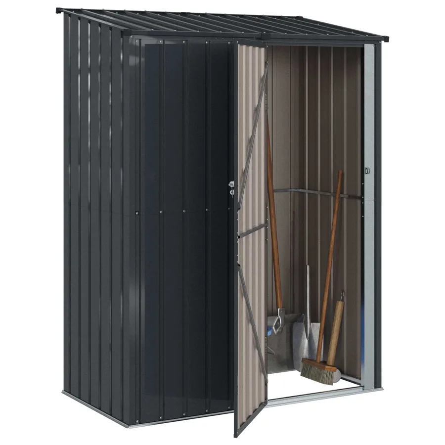 Cabanons de jardin Anthracite 153,5 x 86 x 200 cm Métал - 3