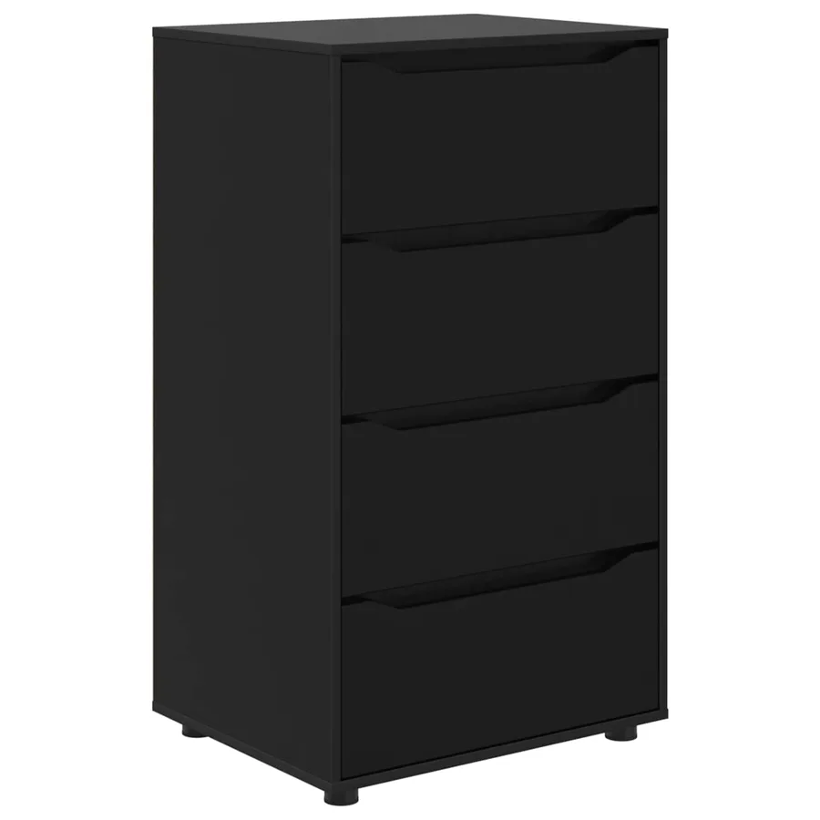 Armoires de rangement Noir 60 x 48 x 105 cm Bois d'ingénierie - 2