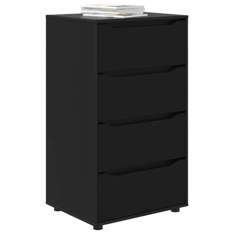 Armoires de rangement Noir 60 x 48 x 105 cm Bois d'ingénierie - 3