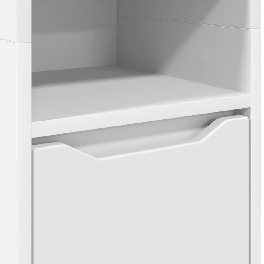 Cabinet de salle de bain avec étagère Blanc 30,5 x 30 x 195 cm - 8
