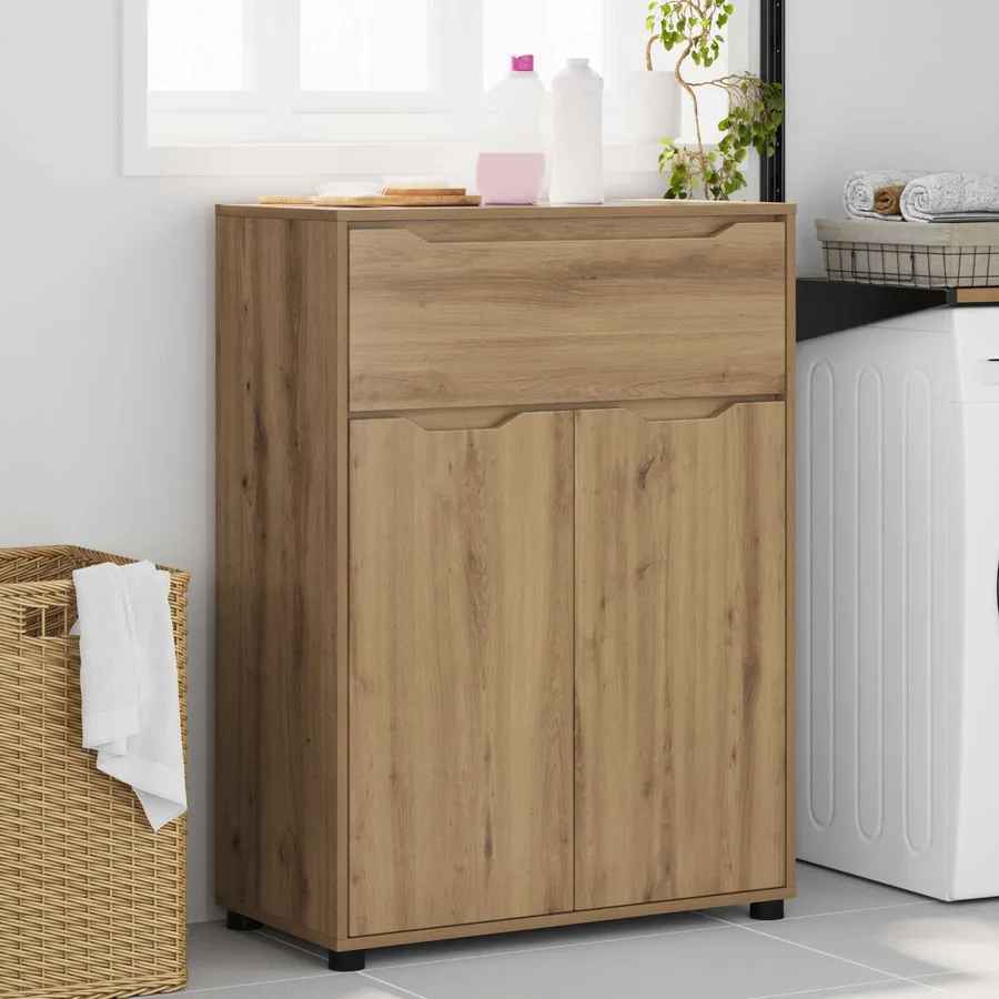 Cabinet de salle de bain Chêne artisanal 72,5 x 36,5 x 100 cm - 4