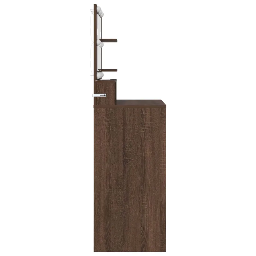 Tables de maquillage pour chambre Chêne brun 80 x 39,6 x 135 cm - 7