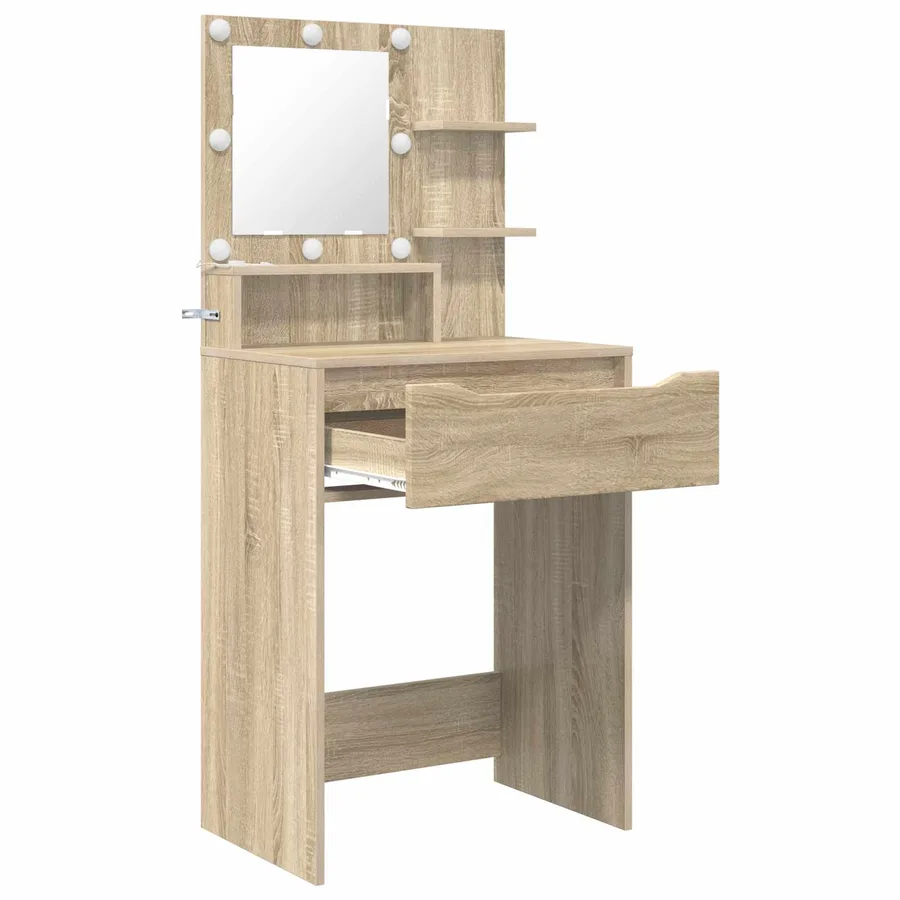 Tables de maquillage pour chambre avec tiroir Chêne Sonoma - 5