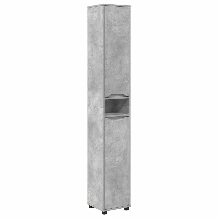 Cabinet de salle de bain Gris béton 30,5 x 30 x 195 cm - 2