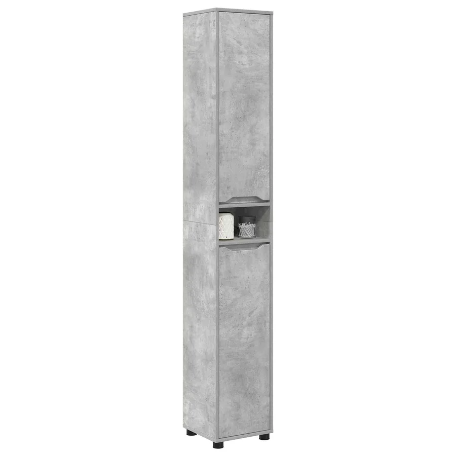 Cabinet de salle de bain Gris béton 30,5 x 30 x 195 cm - 3