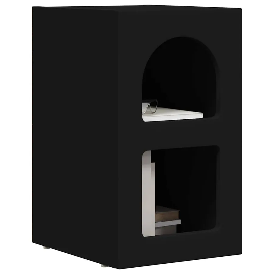 Table de chevet ELST Noir 29,5 x 33,5 x 50 cm Bois d'ingénierie - 3