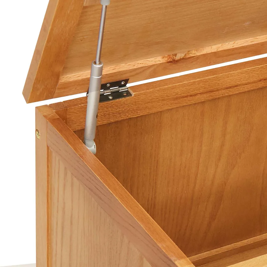 Boîte de rangement 90 x 45 x 45 cm Bois de chêne massif - 8