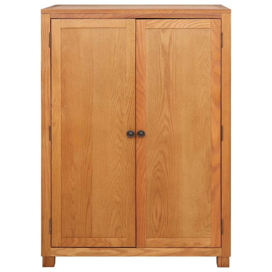 Armoire avec porte Marron 80 x 50 x 115 cm Bois de chêne massif - 4