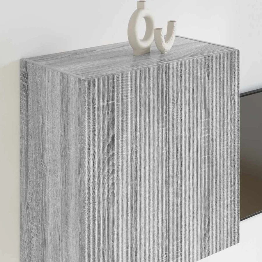 Meuble TV mural Gris Sonoma 59,5 x 31 x 60 cm Bois d'ingénierie - 4