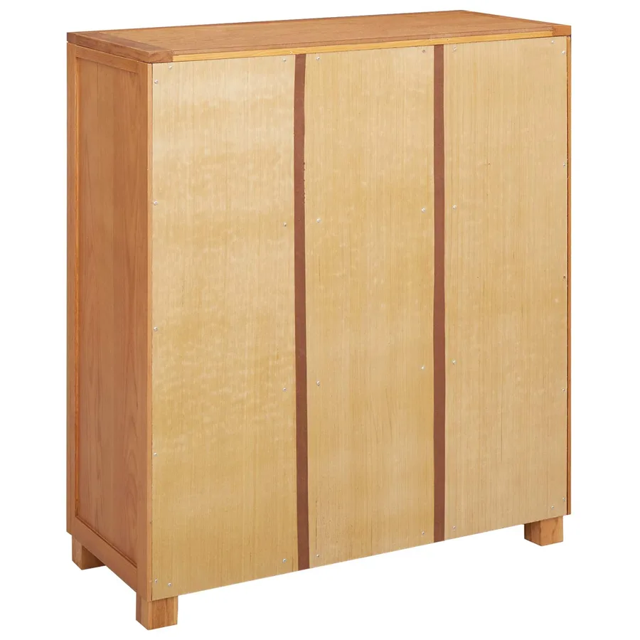 Armoire avec tiroir Marron 80 x 35 x 95 cm Bois de chêne massif - 6