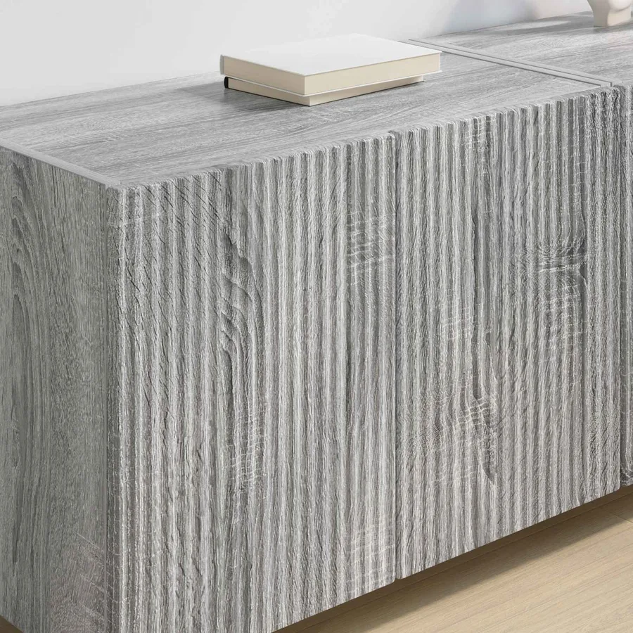 Meuble TV mural Gris Sonoma 59,5 x 31 x 40 cm Bois d'ingénierie - 4