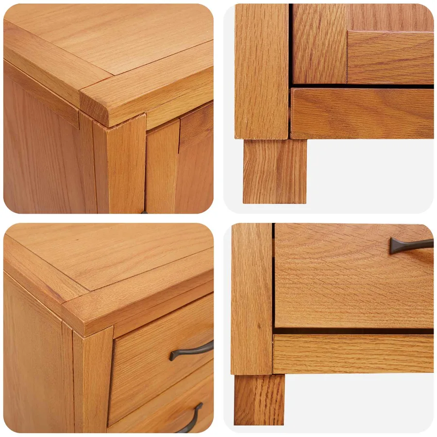Ensemble de meubles de rangement 2 pc Naturel 80 x 35 x 185 cm - 8