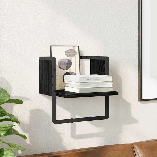 Étagère Murale Chêne noir 30 x 25 x 30 cm Bois d'ingénierie