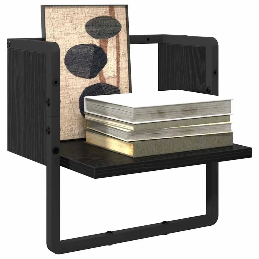 Étagère Murale Chêne noir 30 x 25 x 30 cm Bois d'ingénierie - 3