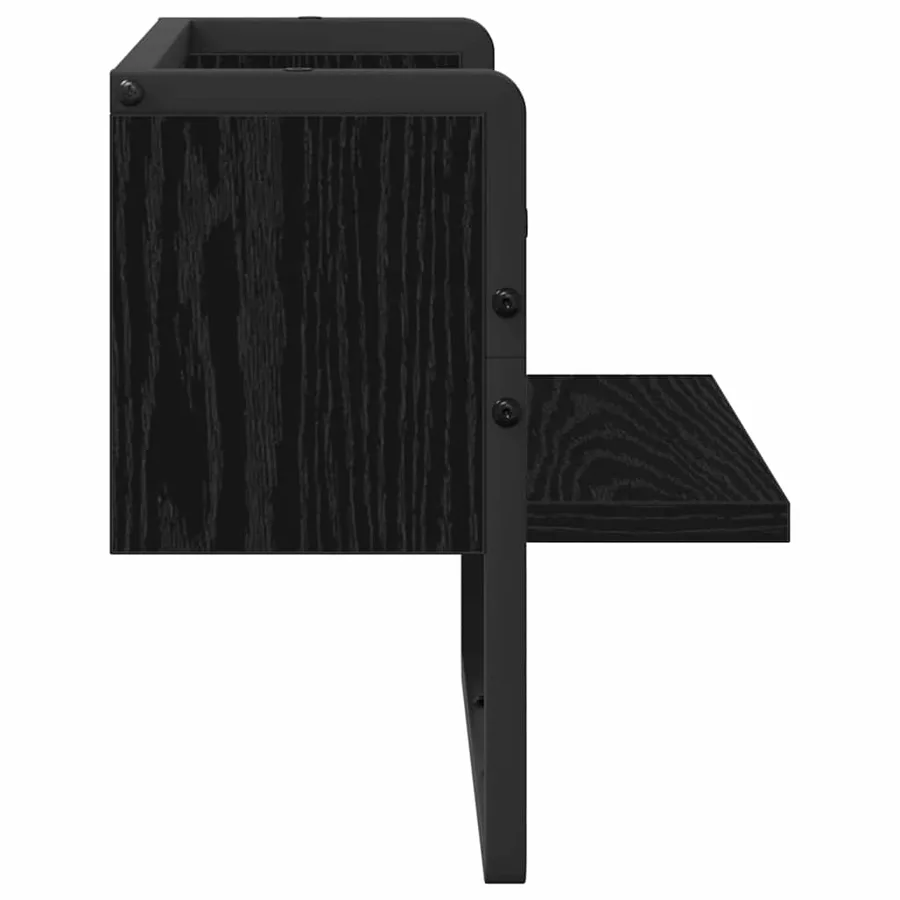 Étagère Murale Chêne noir 30 x 25 x 30 cm Bois d'ingénierie - 5