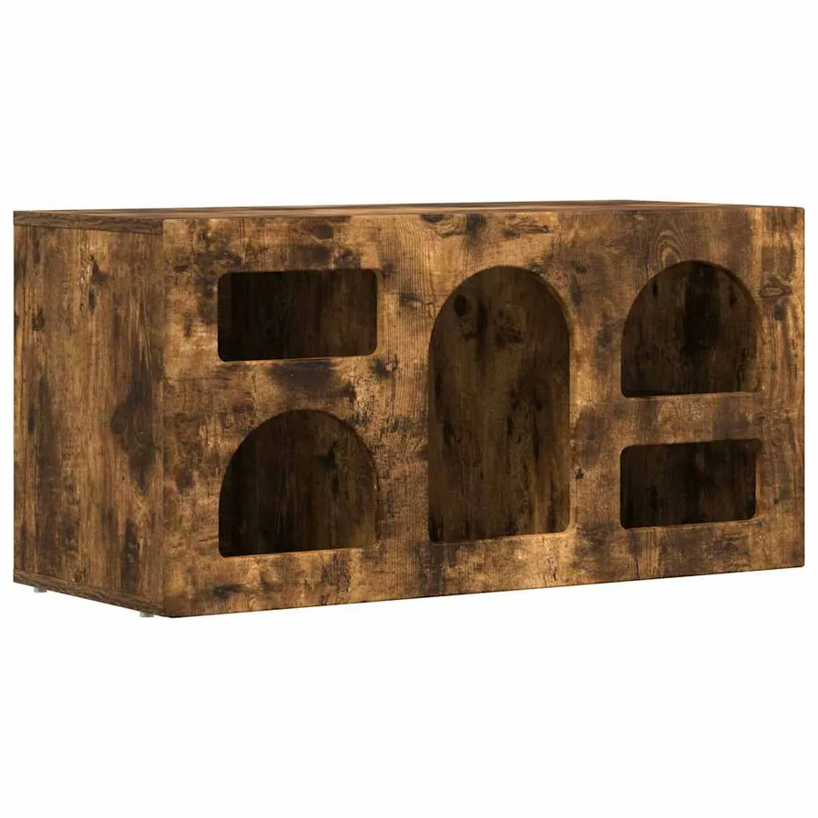 Meuble TV ELST 80 x 35 x 40 cm Chêne fumé Bois d'ingénierie - 2