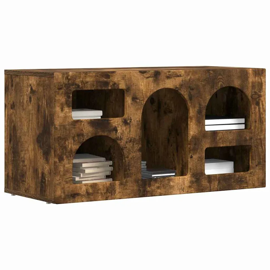 Meuble TV ELST 80 x 35 x 40 cm Chêne fumé Bois d'ingénierie - 3