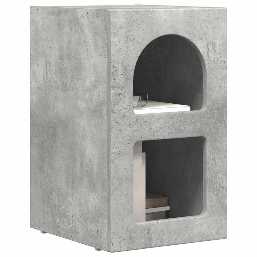 Table de chevet ELST Gris béton 29,5 x 33,5 x 50 cm - 3