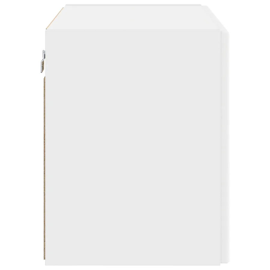 Meuble TV mural Blanc 59,5 x 31 x 40 cm Bois d'ingénierie - 7