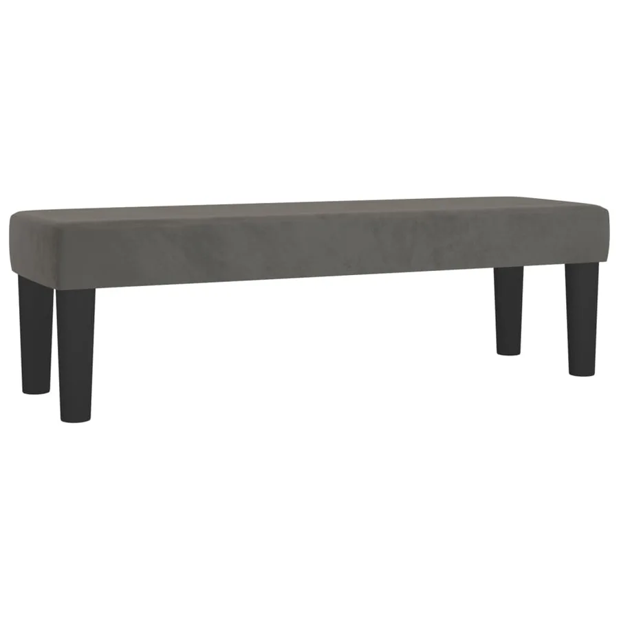 Sommier à lattes de lit et matelas Gris foncé 140x200cm Velours - 7