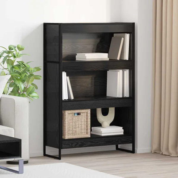 Bibliothèque Chêne noir 80 x 30 x 121 cm Bois d'ingénierie