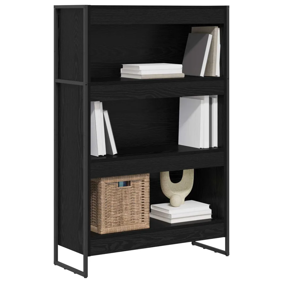 Bibliothèque Chêne noir 80 x 30 x 121 cm Bois d'ingénierie - 3