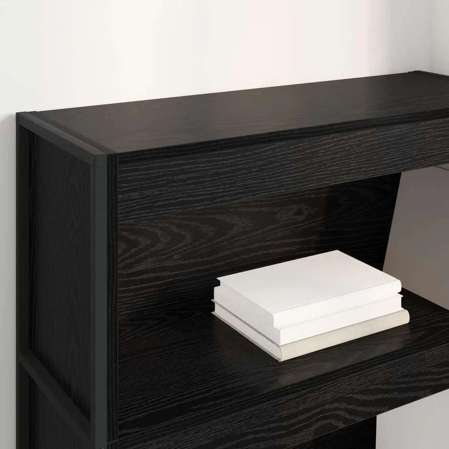 Bibliothèque Chêne noir 80 x 30 x 121 cm Bois d'ingénierie - 4
