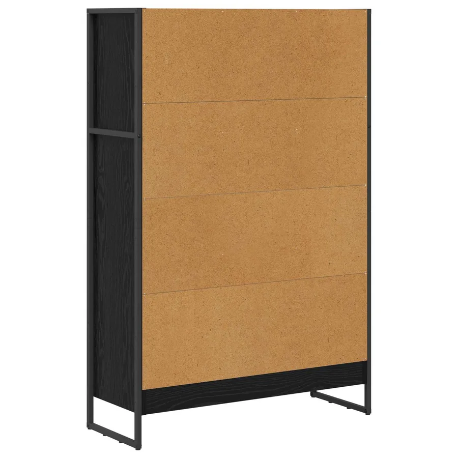 Bibliothèque Chêne noir 80 x 30 x 121 cm Bois d'ingénierie - 7
