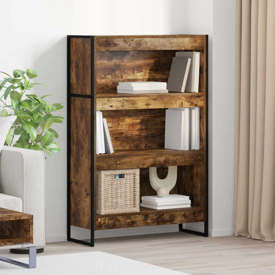 Bibliothèque Chêne Fumé 80 x 30 x 121 cm Bois d'ingénierie