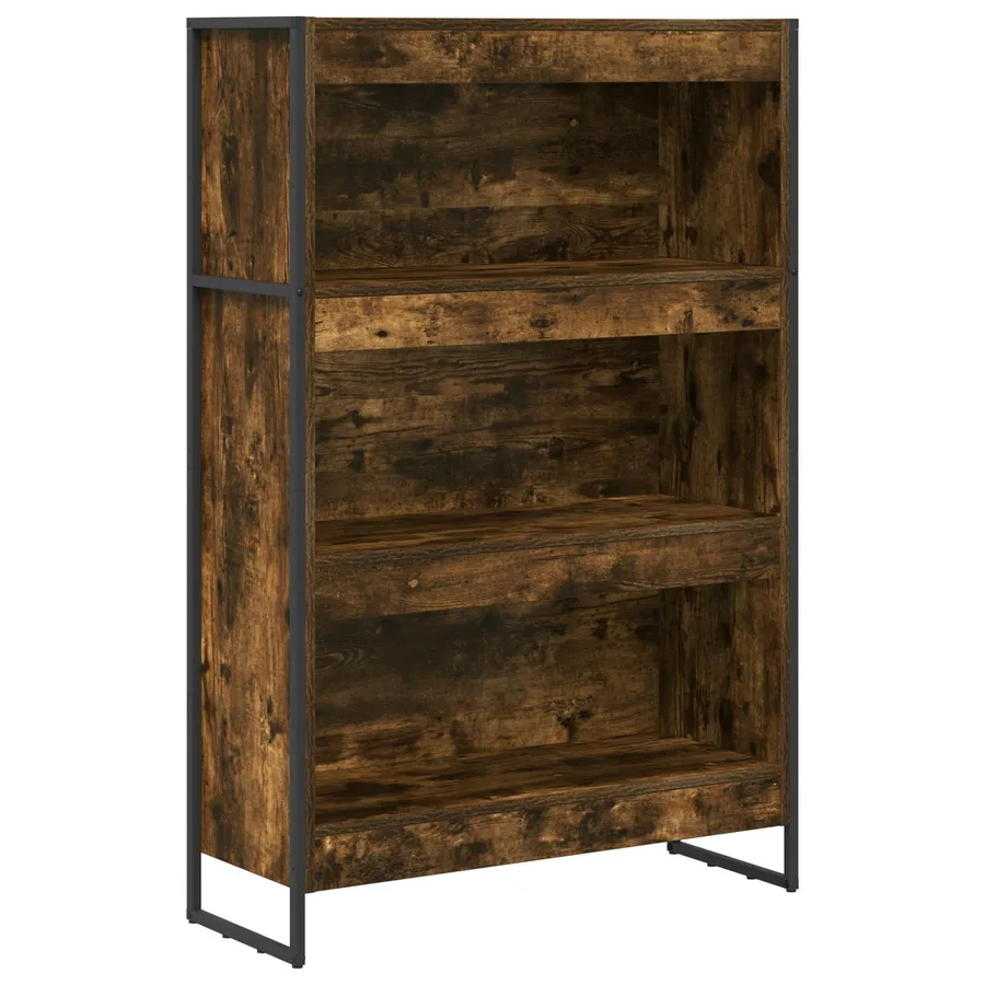Bibliothèque Chêne Fumé 80 x 30 x 121 cm Bois d'ingénierie - 2