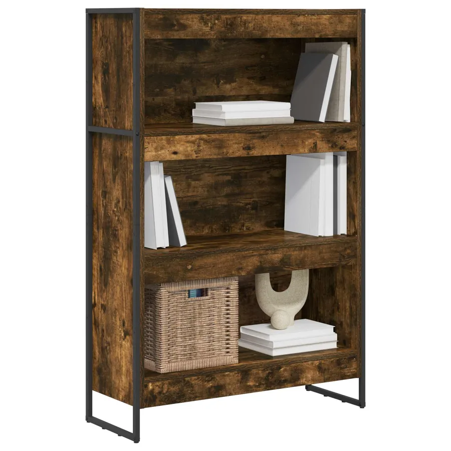 Bibliothèque Chêne Fumé 80 x 30 x 121 cm Bois d'ingénierie - 3