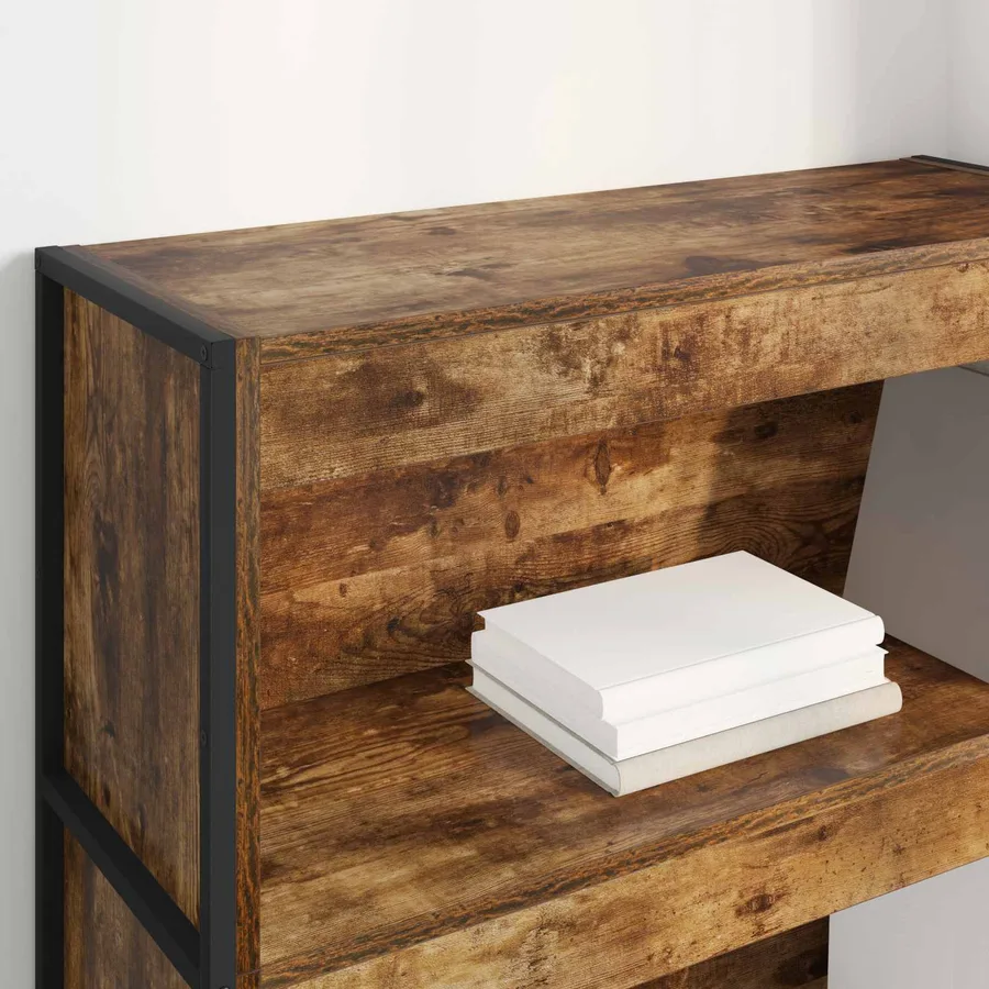 Bibliothèque Chêne Fumé 80 x 30 x 121 cm Bois d'ingénierie - 4