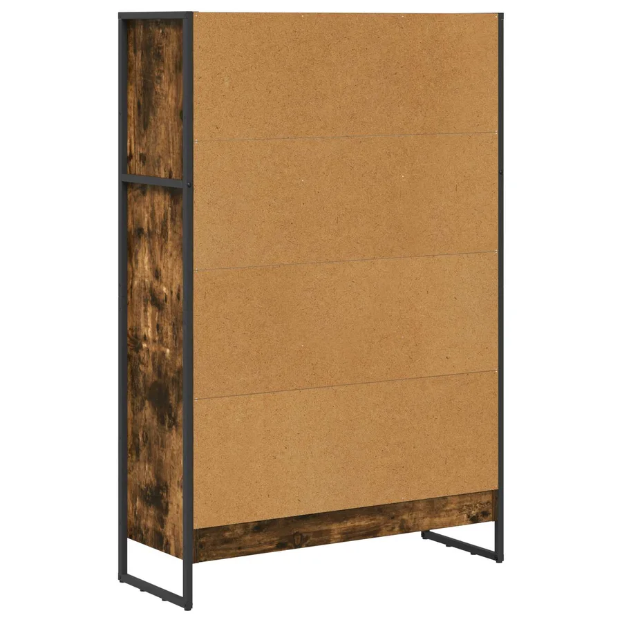 Bibliothèque Chêne Fumé 80 x 30 x 121 cm Bois d'ingénierie - 7