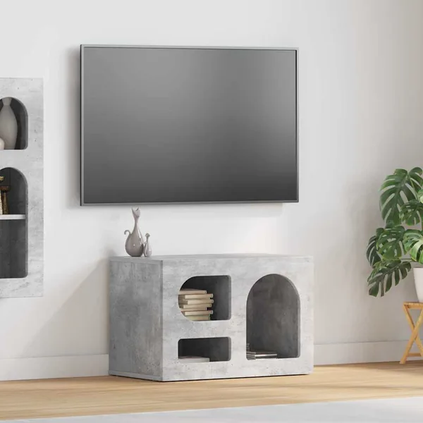 Meuble TV ELST 60 x 35 x 40 cm Gris béton Bois d'ingénierie