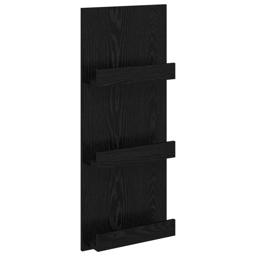 Étagère à magazines avec étagère Chêne noir 43 x 11 x 102 cm - 2