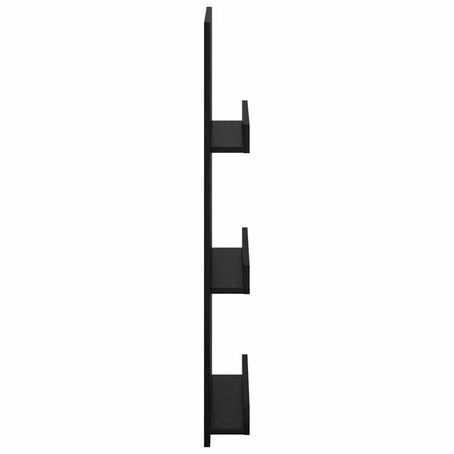 Étagère à magazines avec étagère Chêne noir 43 x 11 x 102 cm - 6
