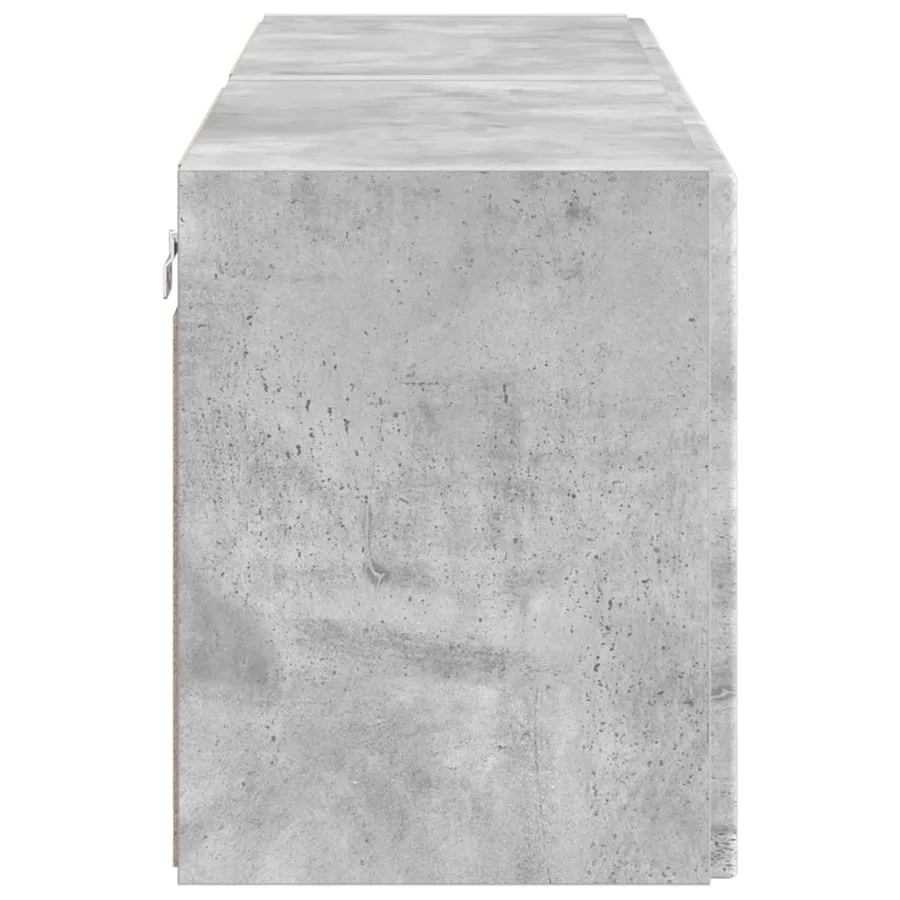 Meuble TV mural 2 pcs Gris béton 59,5 x 31 x 40 cm - 7