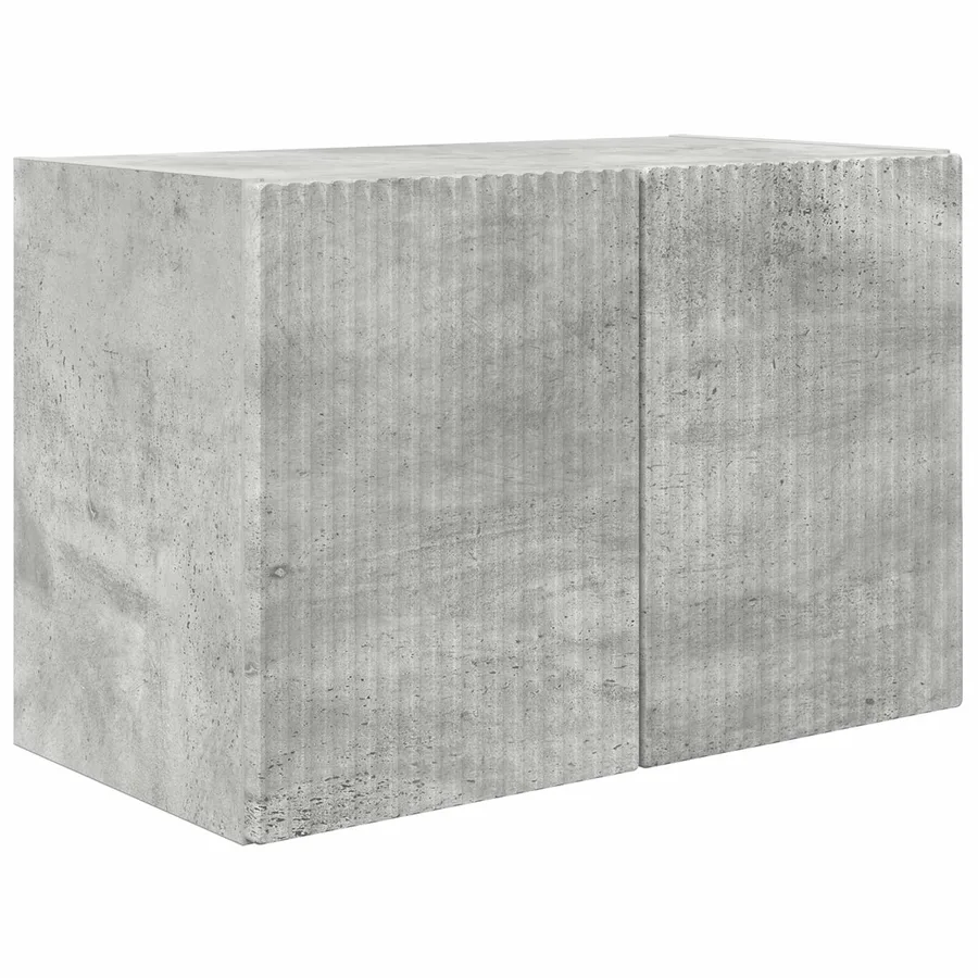 Ensemble de meuble TV mural 4 pcs Gris béton Bois d'ingénierie - 7