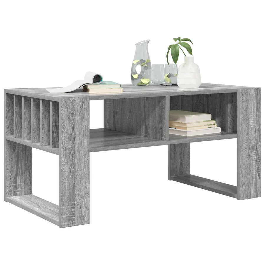 Table basse Gris Sonoma 92 x 49,5 x 45 cm Bois d'ingénierie - 3