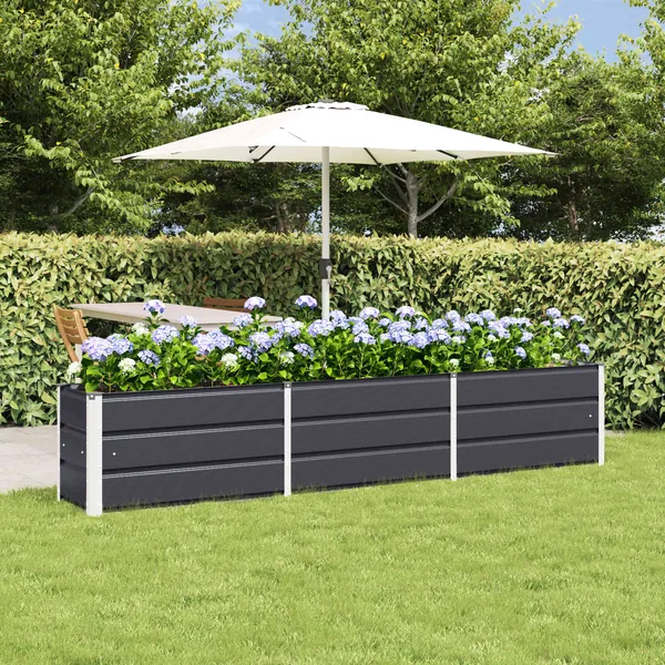 Jardinière Anthracite 240 x 40 x 45 cm Acier