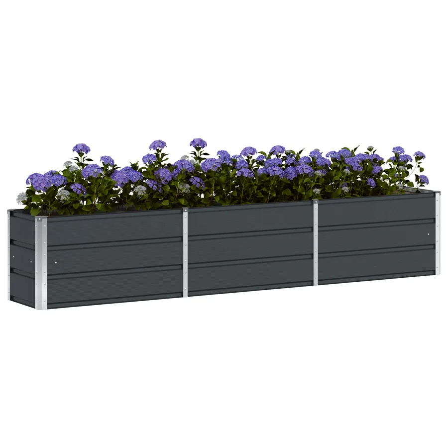 Jardinière Anthracite 240 x 40 x 45 cm Acier - 3