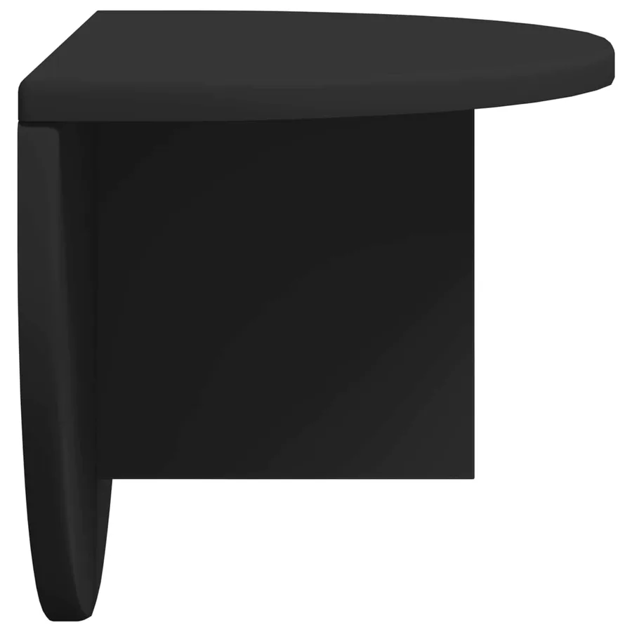 Étagère Murale 2 pcs Noir 48 x 24 x 24 cm Bois d'ingénierie - 7
