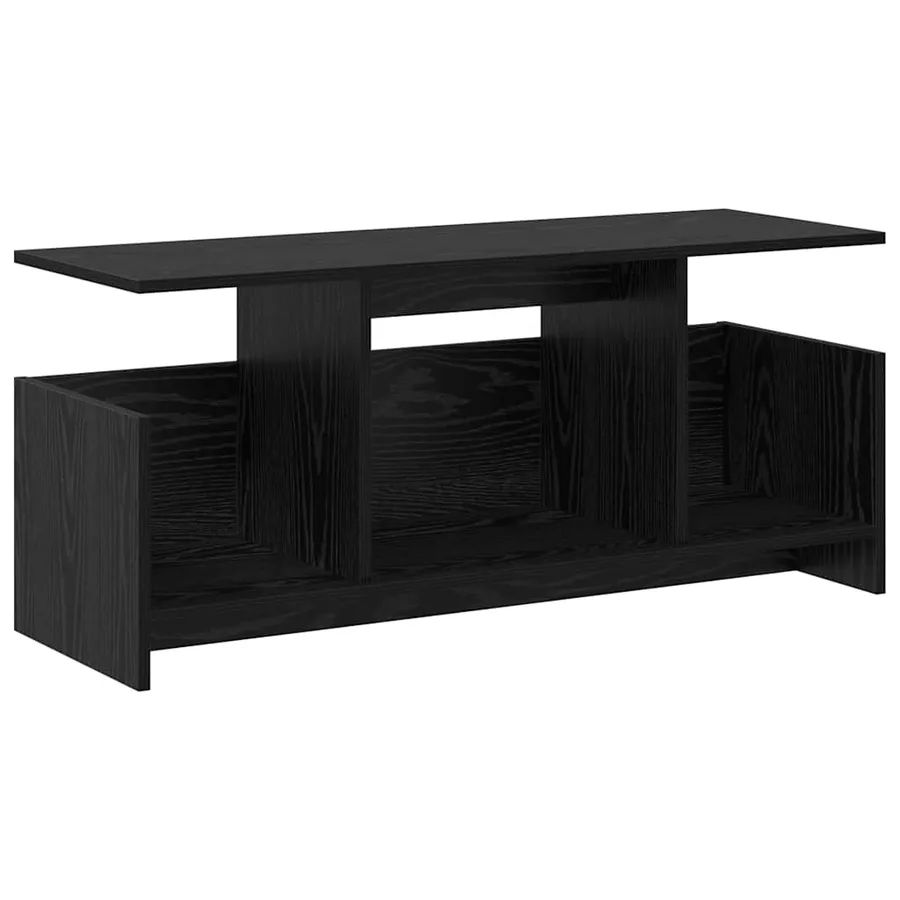 Meuble TV Chêne noir 102 x 35 x 45 cm Bois d'ingénierie - 2