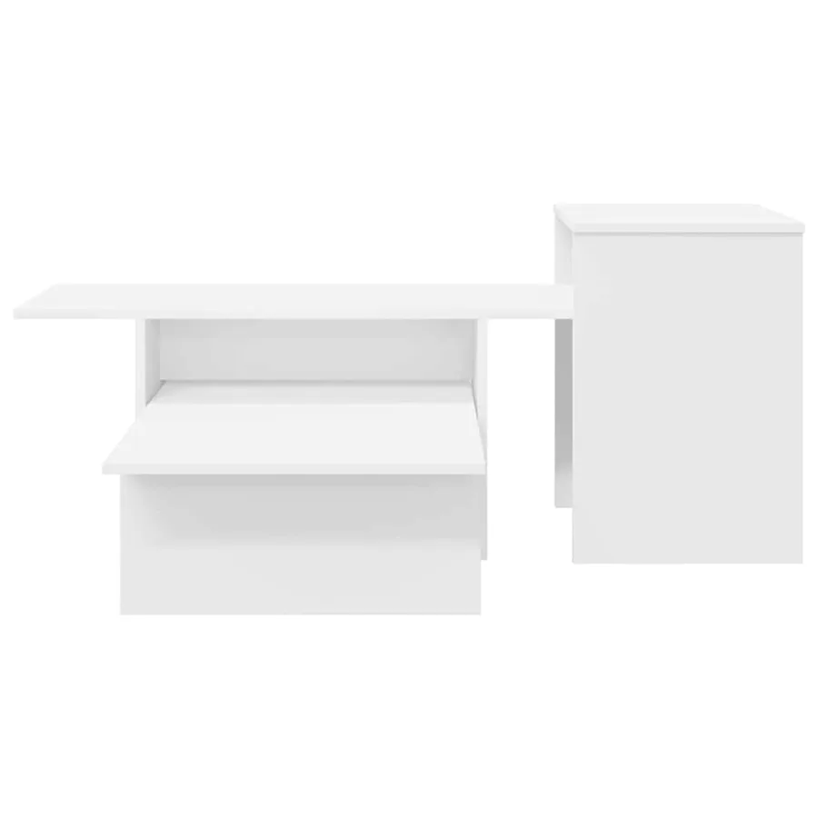 Table console Blanc 91,5 x 35 x 38,5 cm Bois d'ingénierie - 5