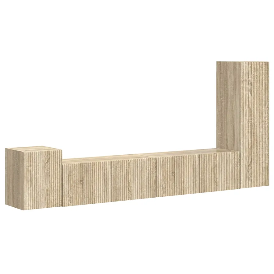 Ensemble meuble TV 3 pcs Chêne Sonoma Bois d'ingénierie - 2
