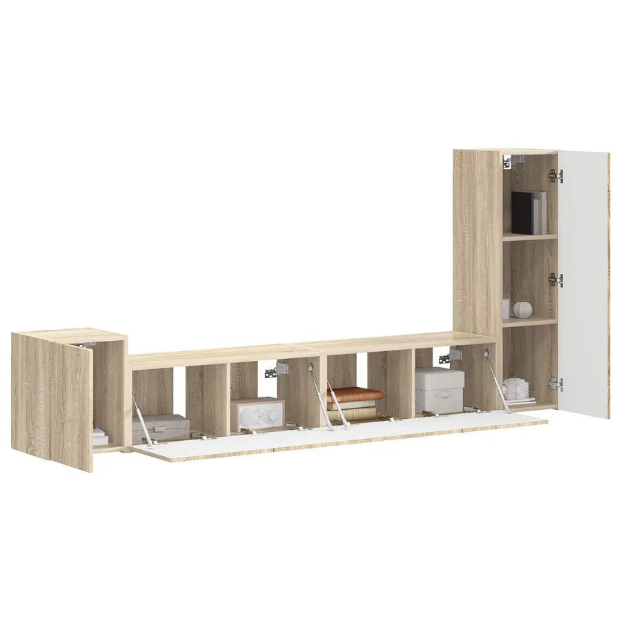 Ensemble meuble TV 3 pcs Chêne Sonoma Bois d'ingénierie - 3