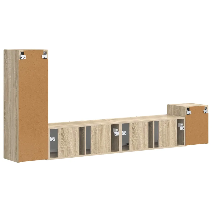 Ensemble meuble TV 3 pcs Chêne Sonoma Bois d'ingénierie - 9